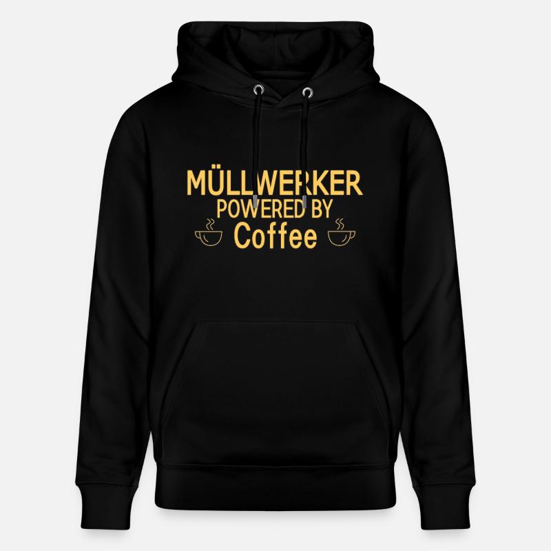 Müllwerker Powered By Coffee - Sweat à capuche bio CRUISER Stanley/Stella Unisexe - noir