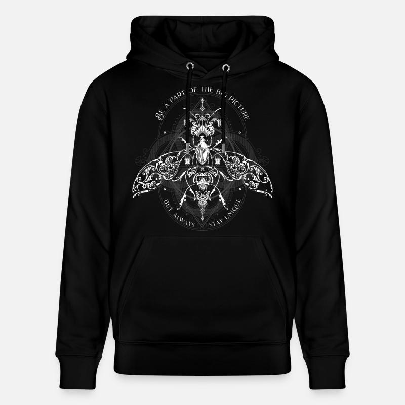 Insekten Muster Psychedelisch Bug Pattern - Stanley/Stella Unisex Bio-Hoodie CRUISER  - Schwarz