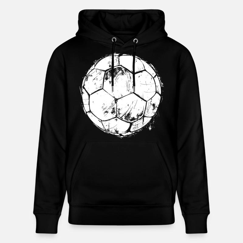 Dessin de football - Sweat à capuche bio CRUISER Stanley/Stella Unisexe - noir
