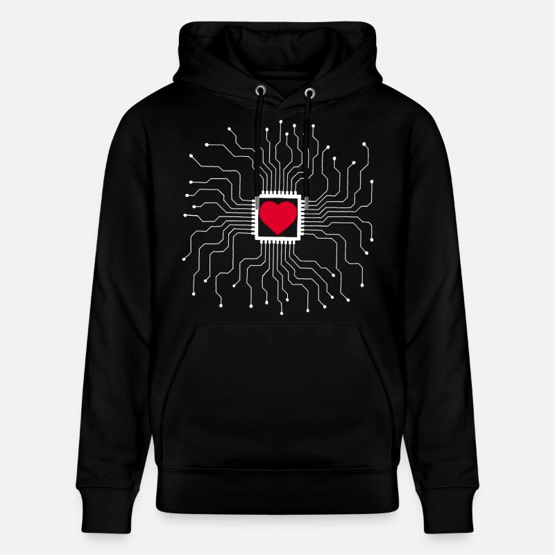 Le coeur est une machine - Sweat à capuche bio CRUISER Stanley/Stella Unisexe - noir