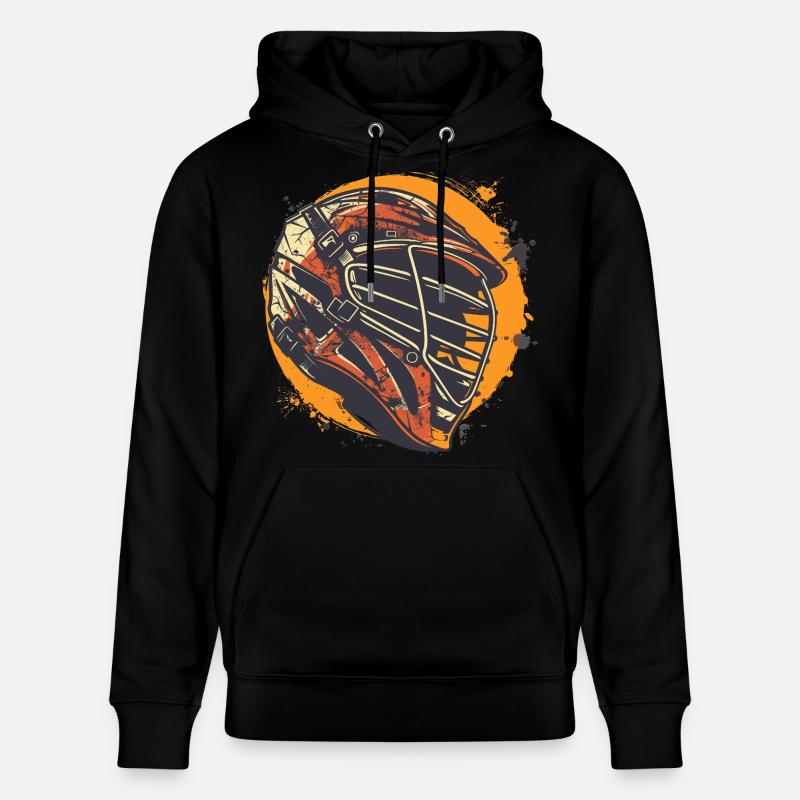 Graphique du casque de crosse - Sweat à capuche bio CRUISER Stanley/Stella Unisexe - noir