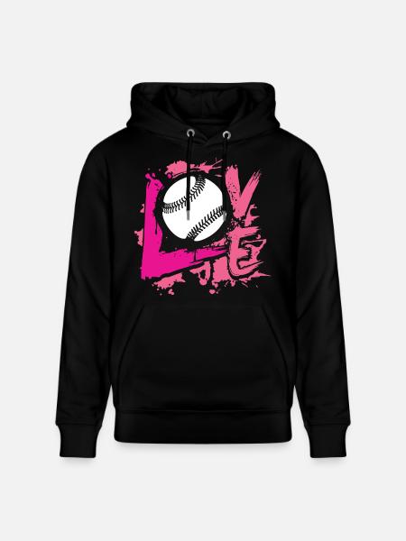 Love Baseball - Stanley/Stella CRUISER Unisex Organic Hoodie - black