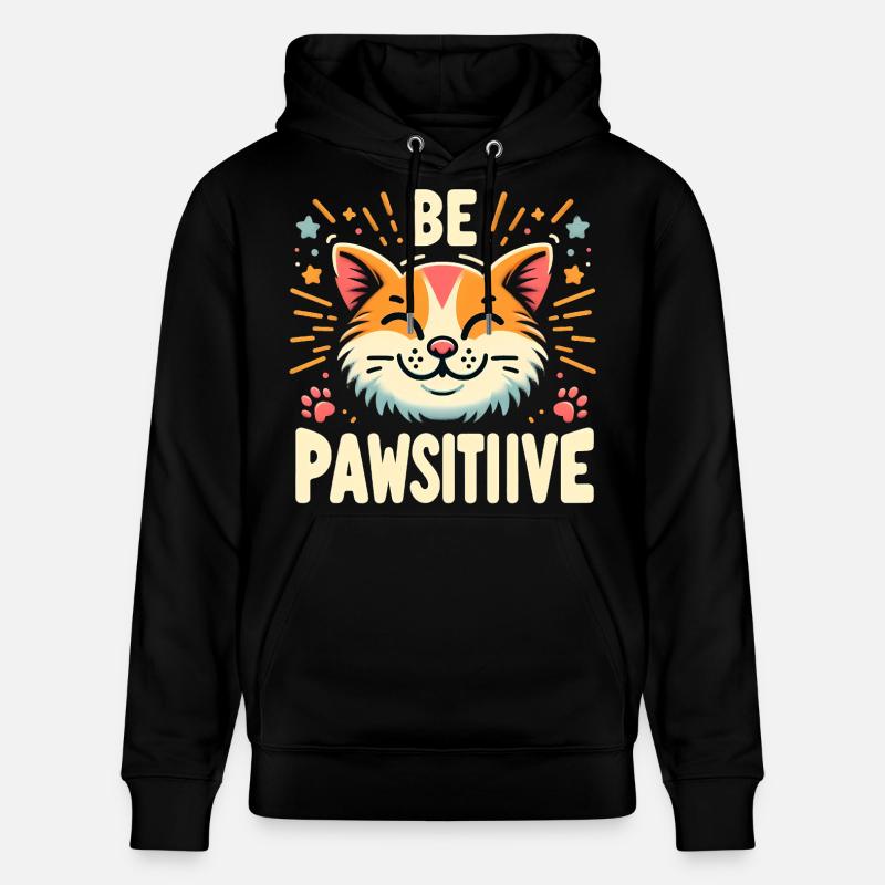 Être patte chat mignon - Sweat à capuche bio CRUISER Stanley/Stella Unisexe - noir