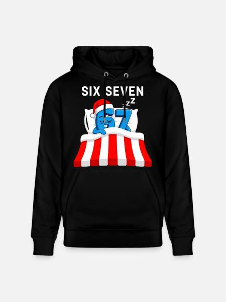 Italian 67 Meme Pajamas Funny Gift - Stanley/Stella CRUISER Unisex Organic Hoodie - black