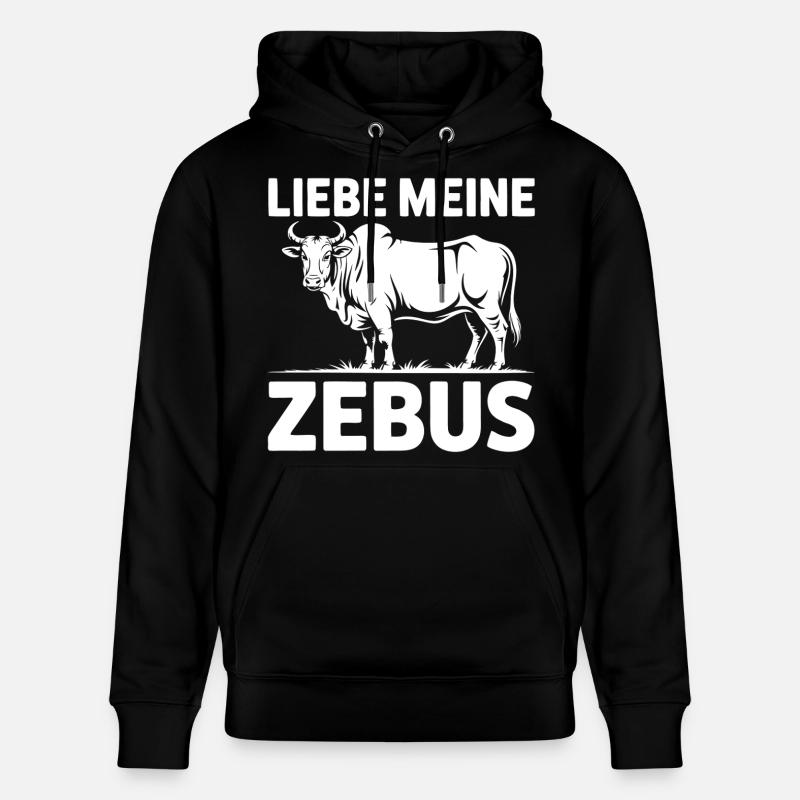 J’adore mon Zebus - Sweat à capuche bio CRUISER Stanley/Stella Unisexe - noir