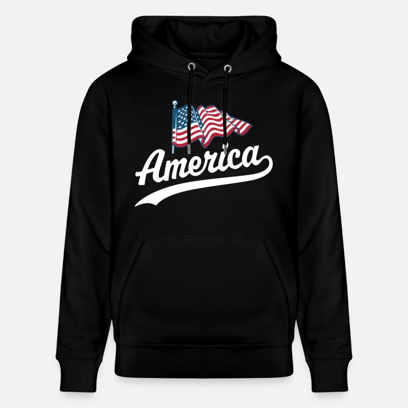 Drapeau de l’Amérique - Sweat à capuche bio CRUISER Stanley/Stella Unisexe - noir
