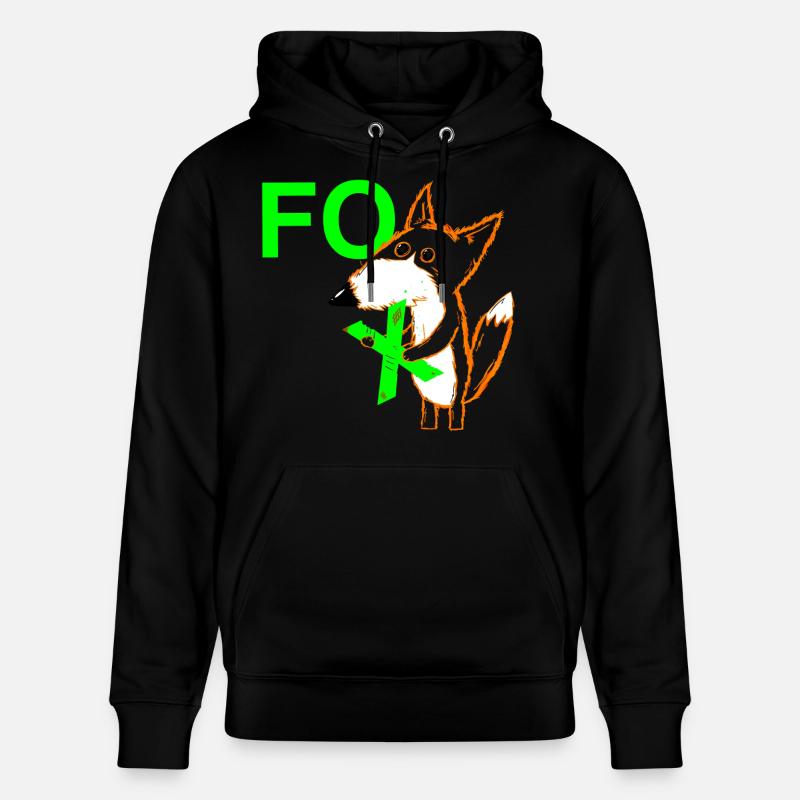Das X in FOX - Stanley/Stella Unisex Bio-Hoodie CRUISER  - Schwarz