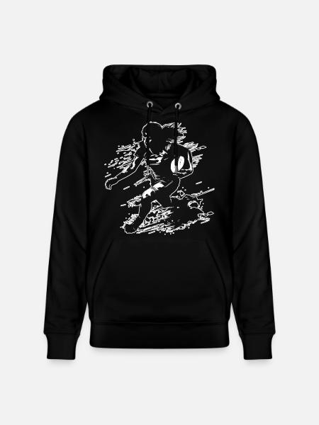Rugby player - Stanley/Stella CRUISER Unisex Organic Hoodie - black