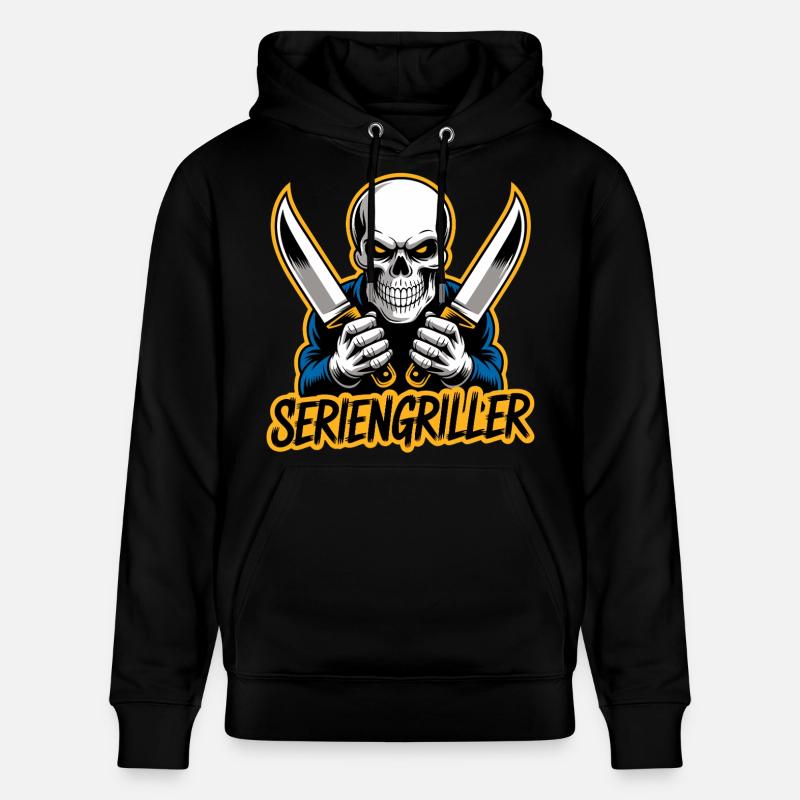 Crâne série griller crâne drôle - Sweat à capuche bio CRUISER Stanley/Stella Unisexe - noir