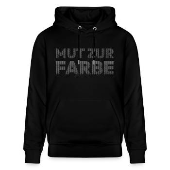 Mut zur Farbe - Stanley/Stella Unisex Bio-Hoodie CRUISER  - Schwarz - Vorne - Alina (178cm) & Michal (187cm)