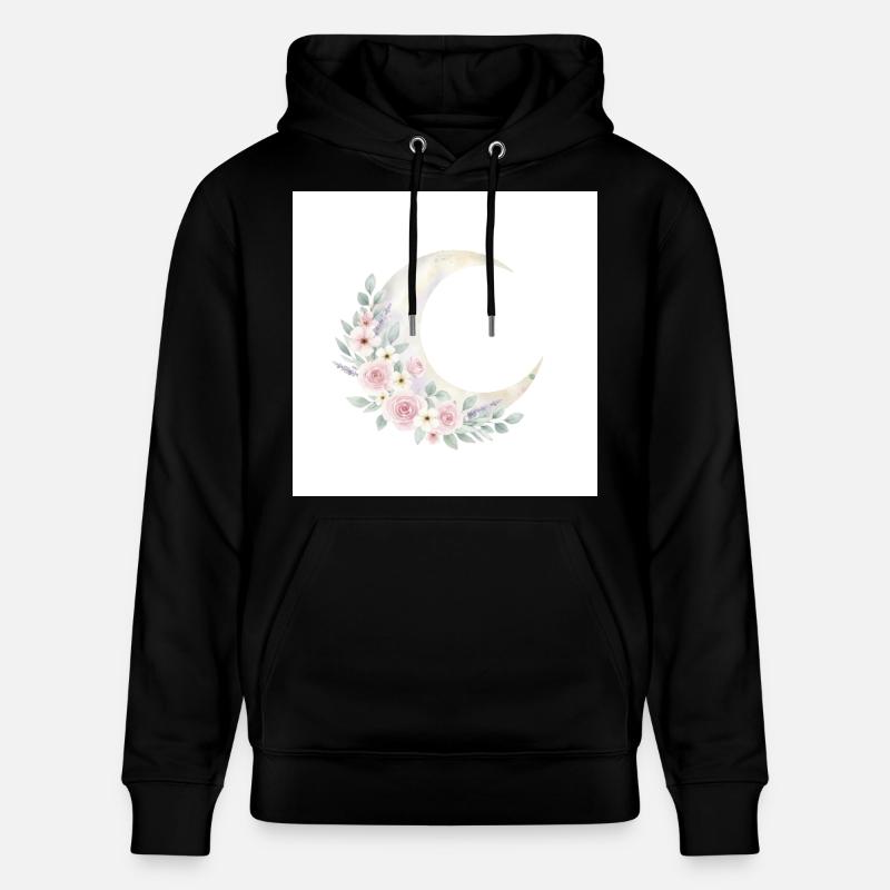 Couronne de fleurs de lune - Sweat à capuche bio CRUISER Stanley/Stella Unisexe - noir