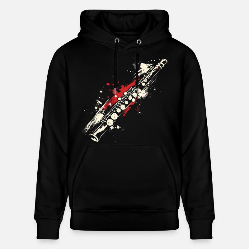 Graffiti de flûte - Sweat à capuche bio CRUISER Stanley/Stella Unisexe - noir