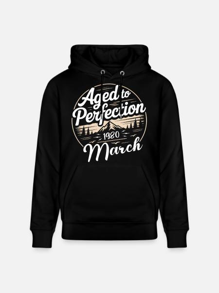 Birthday present march 1980 - Stanley/Stella CRUISER Unisex Organic Hoodie - black