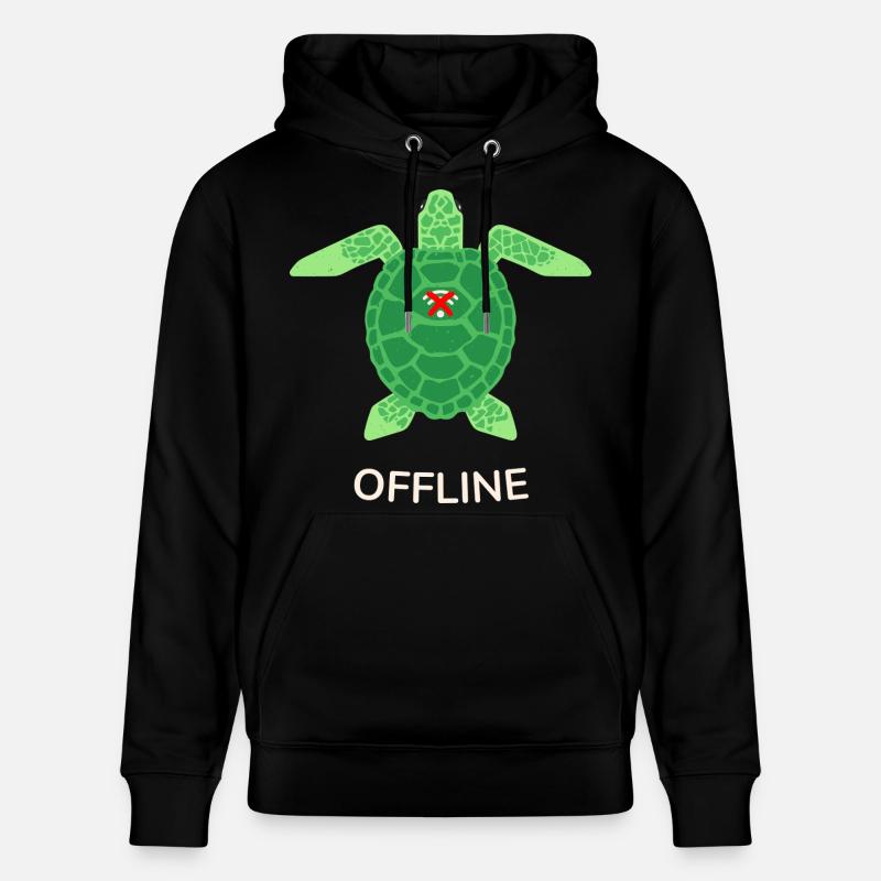 Offline-Modus Turtle - Stanley/Stella Unisex Bio-Hoodie CRUISER  - Schwarz