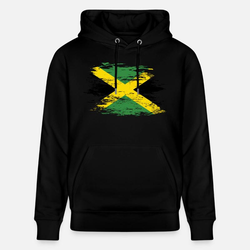 Drapeau de la Jamaïque utilisé - Sweat à capuche bio CRUISER Stanley/Stella Unisexe - noir