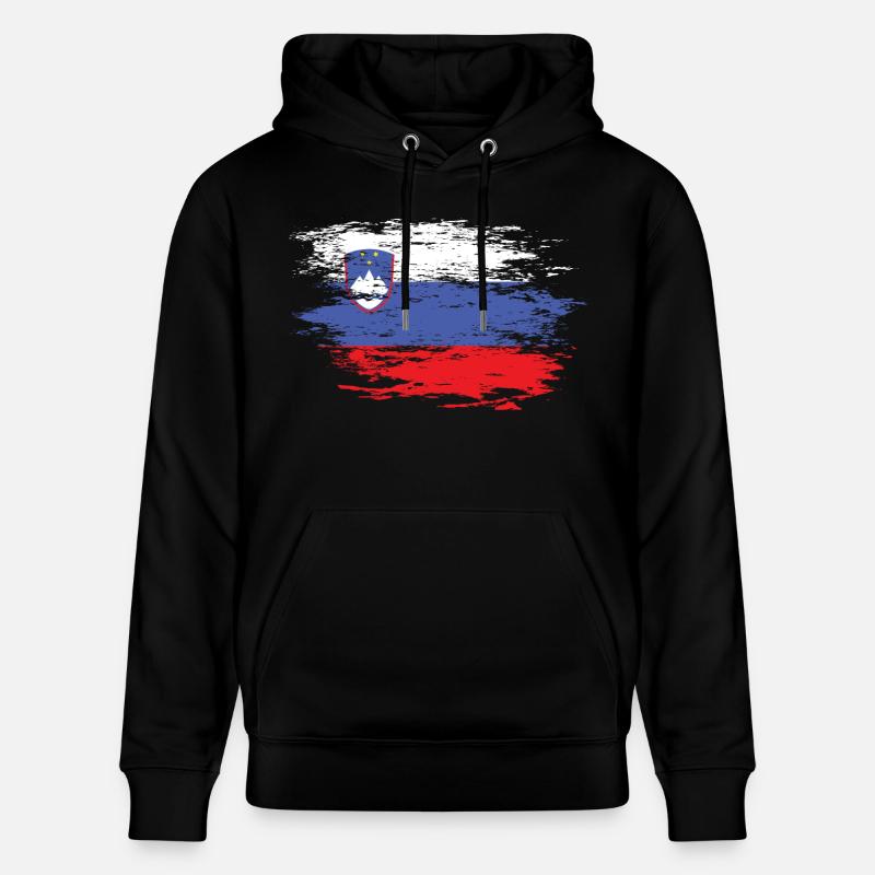 Drapeau de la Slovénie utilisé - Sweat à capuche bio CRUISER Stanley/Stella Unisexe - noir