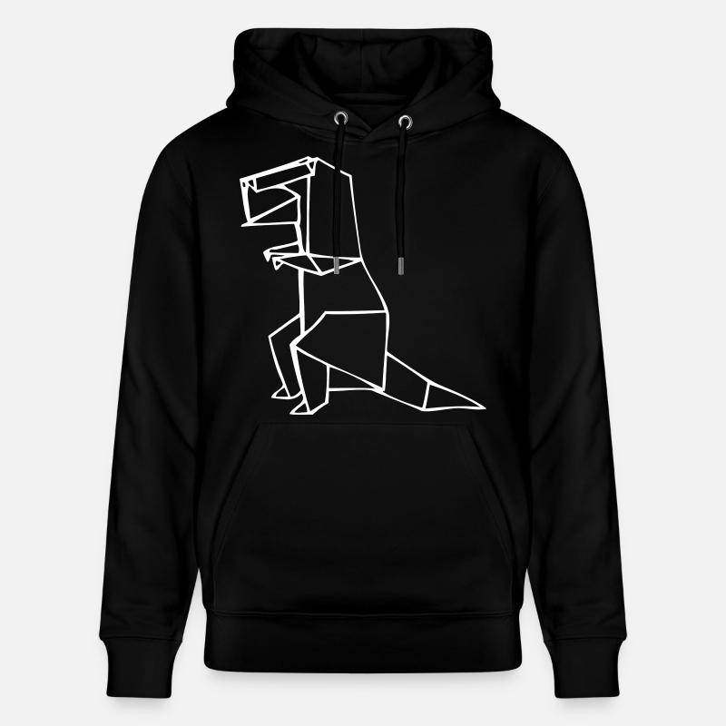 Dino Rex - T-Rex - Origami - Sweat à capuche bio CRUISER Stanley/Stella Unisexe - noir