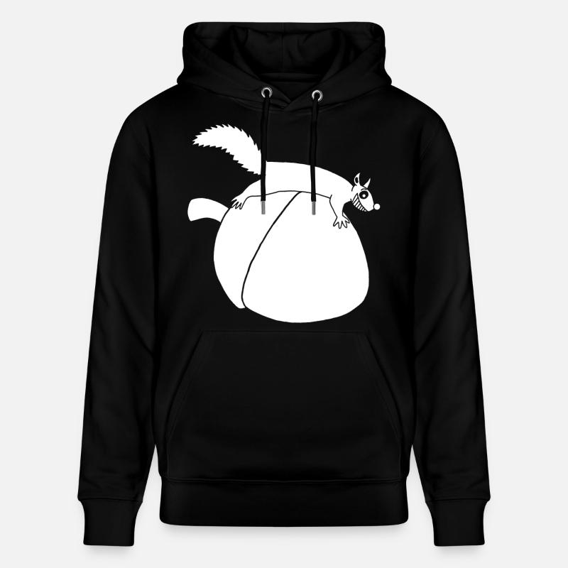 L'écureuil contre le gland (blanc) - Sweat à capuche bio CRUISER Stanley/Stella Unisexe - noir