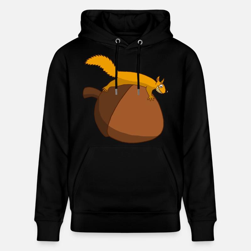 Das Eichhörnchen gegen die Eichel - Stanley/Stella Unisex Bio-Hoodie CRUISER  - Schwarz
