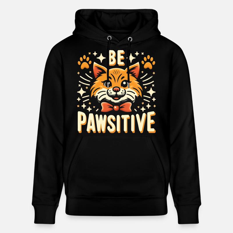 Être patte chat mignon - Sweat à capuche bio CRUISER Stanley/Stella Unisexe - noir