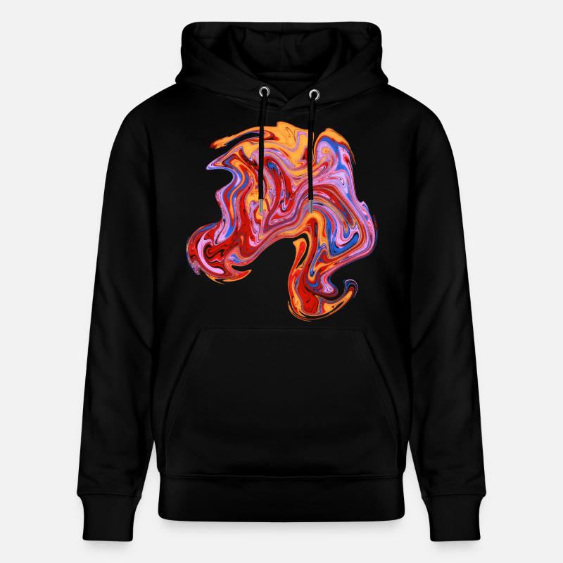 Farbwirbel Neon-Muster - Stanley/Stella Unisex Bio-Hoodie CRUISER  - Schwarz