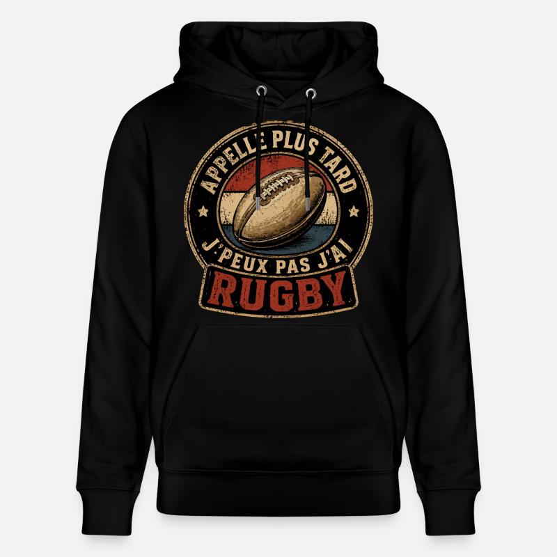 Appelle Plus Tard Rugby - Sweat à capuche bio CRUISER Stanley/Stella Unisexe - noir