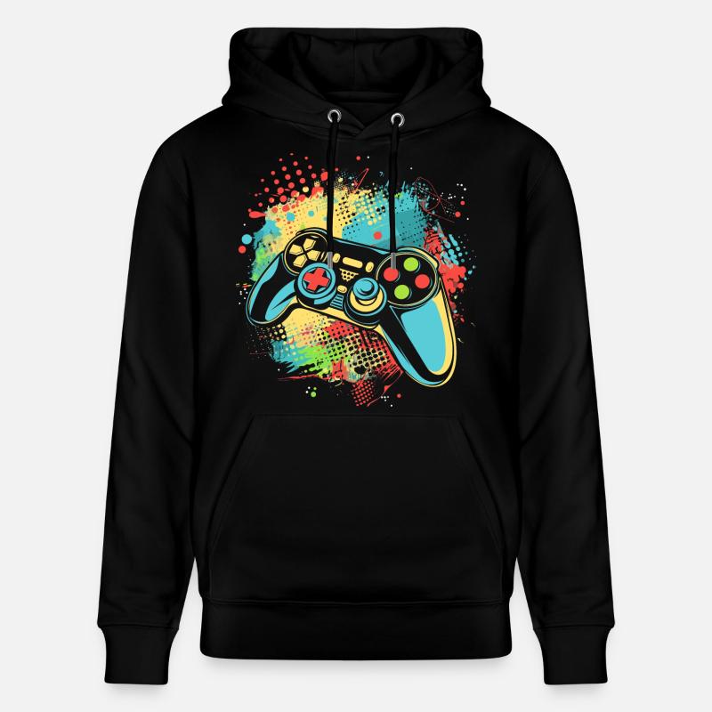 Manette de jeu - Sweat à capuche bio CRUISER Stanley/Stella Unisexe - noir