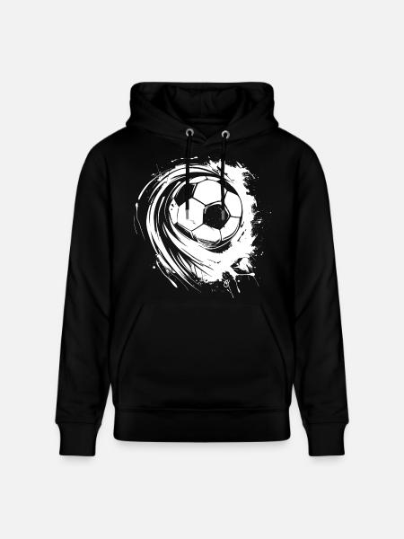 Soccer Illustration - Stanley/Stella CRUISER Unisex Organic Hoodie - black