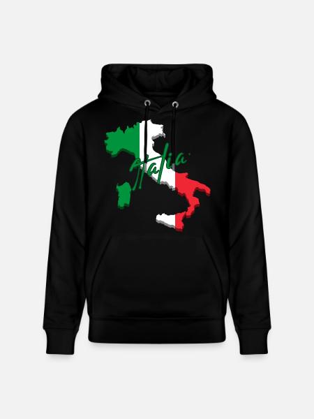 Flag of Italy, Italian pride - Stanley/Stella CRUISER Unisex Organic Hoodie - black