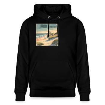 Foehr Nordsee Strand - Stanley/Stella Unisex Bio-Hoodie CRUISER  - Schwarz - Vorne - Alina (178cm) & Michal (187cm)
