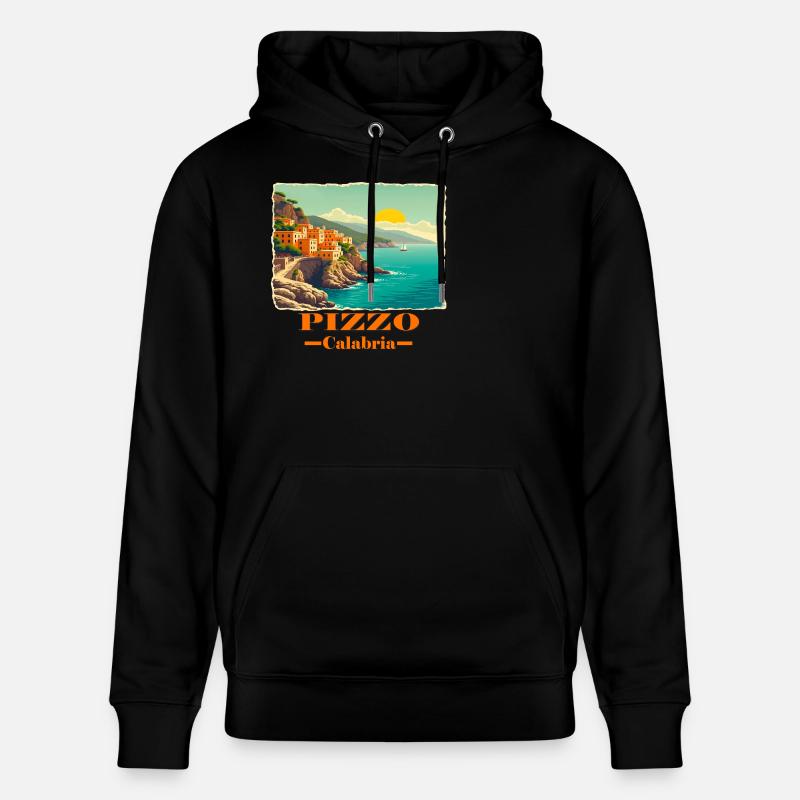 Pizzo Calabre orange - Sweat à capuche bio CRUISER Stanley/Stella Unisexe - noir