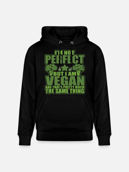 I Am A Vegan - Stanley/Stella CRUISER Unisex Organic Hoodie - black