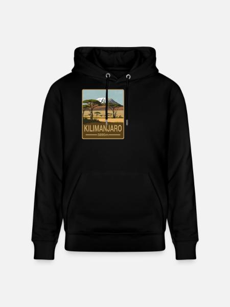 Kilimanscharo - Stanley/Stella Unisex Bio-Hoodie CRUISER  - Schwarz