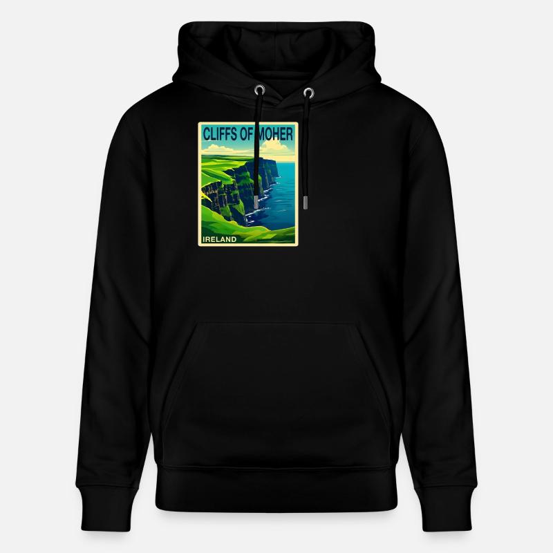 falaises de moher Irlande - Sweat à capuche bio CRUISER Stanley/Stella Unisexe - noir