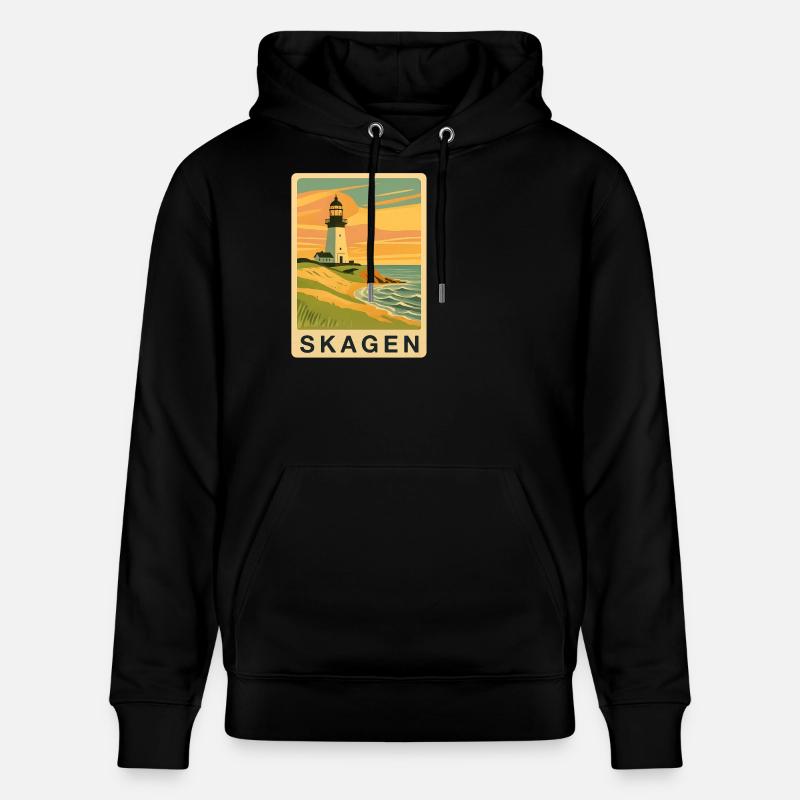 Skagen, Danemark - Sweat à capuche bio CRUISER Stanley/Stella Unisexe - noir