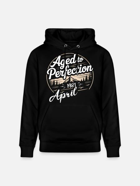 April 1981 birthday april 1981 - Stanley/Stella CRUISER Unisex Organic Hoodie - black