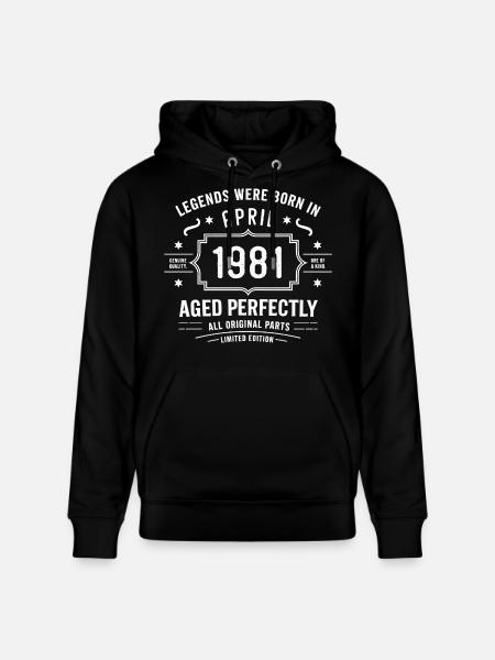 April 1981 - Stanley/Stella CRUISER Unisex Organic Hoodie - black