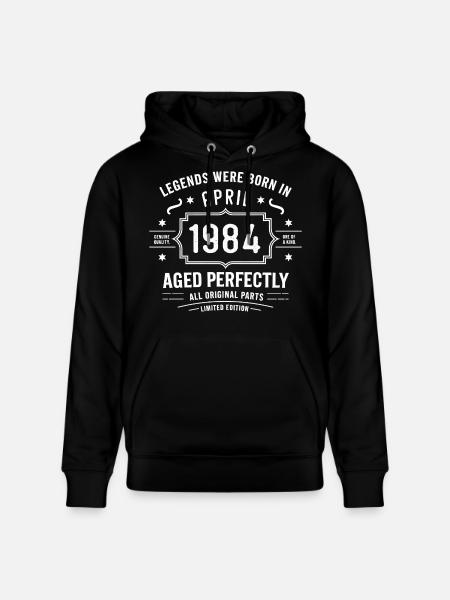 April 1984 - Stanley/Stella CRUISER Unisex Organic Hoodie - black