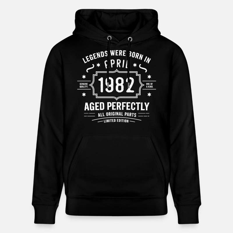 Avril 1982 - Sweat à capuche bio CRUISER Stanley/Stella Unisexe - noir