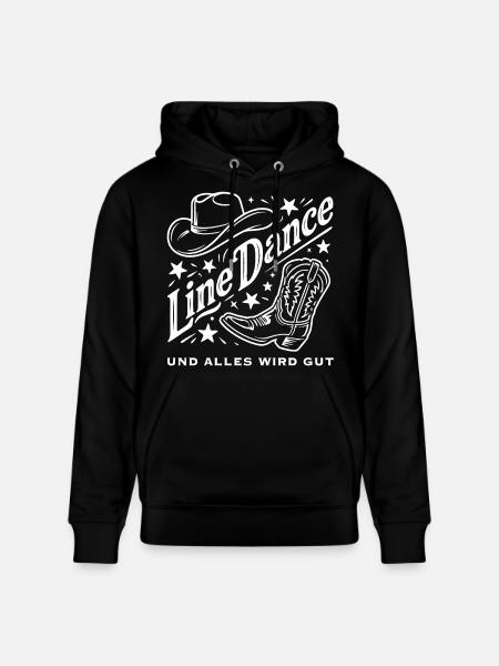 Line Dance Cowboy Flair - Stanley/Stella Unisex Bio-Hoodie CRUISER - Schwarz