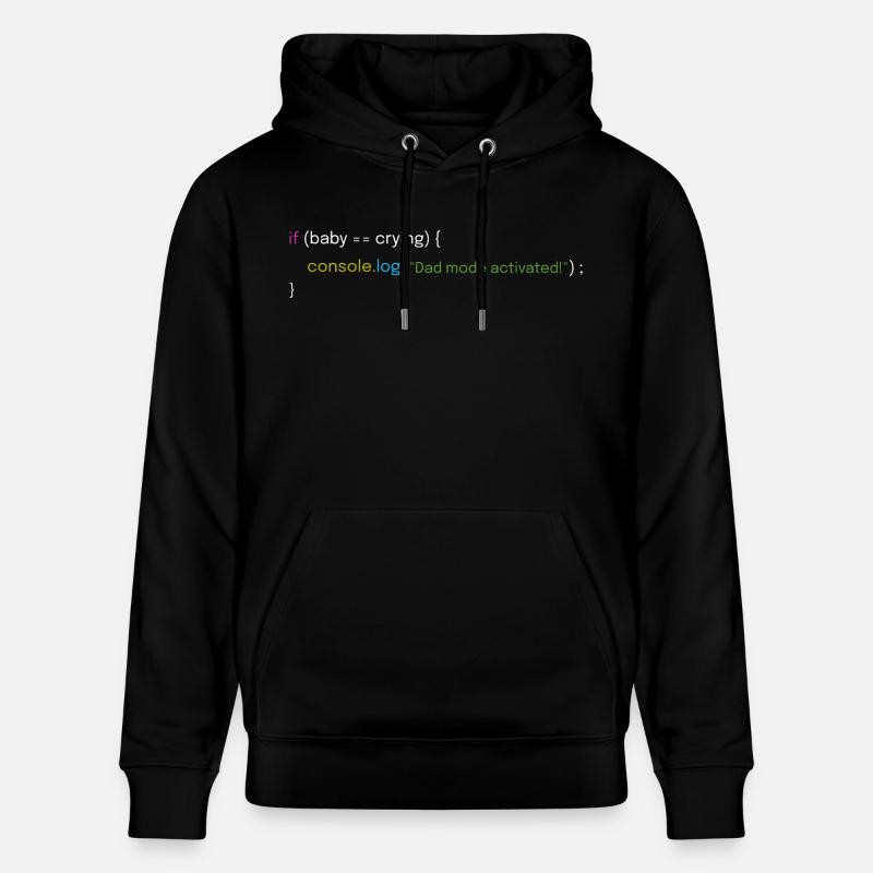 Father and Coding Design - Stanley/Stella CRUISER Unisex Organic Hoodie - black