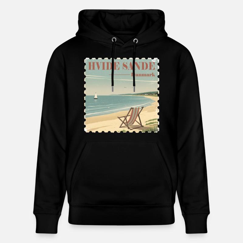 Hvide Sande Dänemark - Stanley/Stella Unisex Bio-Hoodie CRUISER  - Schwarz