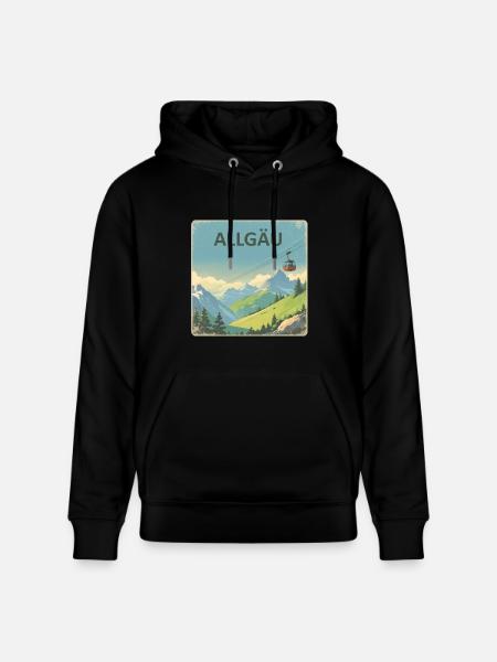 Allgäu Allgäu - Stanley/Stella Unisex Bio-Hoodie CRUISER  - Schwarz
