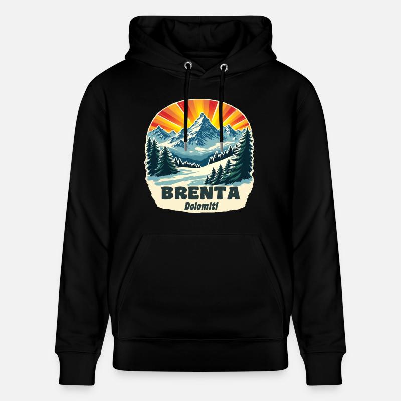 Brenta Dolomites - Sweat à capuche bio CRUISER Stanley/Stella Unisexe - noir