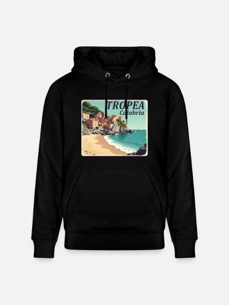Tropea Calabria - Stanley/Stella CRUISER Unisex Organic Hoodie - black