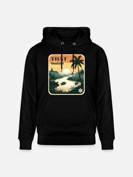 Trat Thailand - Stanley/Stella CRUISER Unisex Organic Hoodie - black