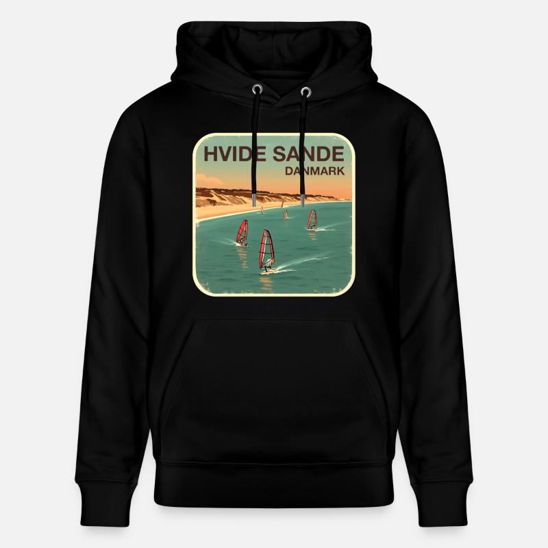 Hvide Sande, alternativement, Danemark - Sweat à capuche bio CRUISER Stanley/Stella Unisexe - noir