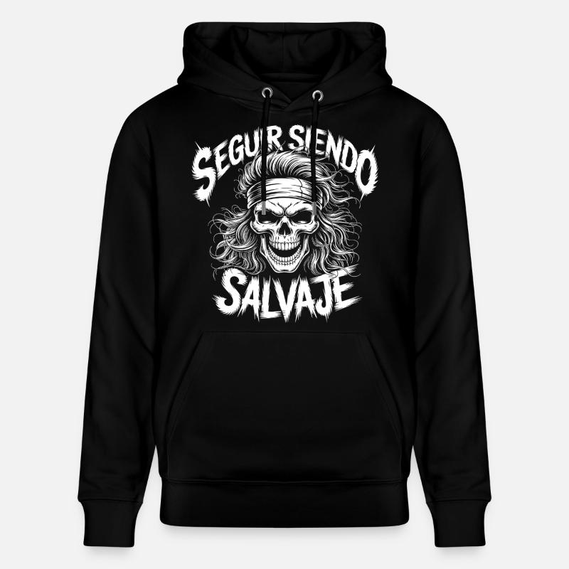 Crâne du Côté Sauvage - Sweat à capuche bio CRUISER Stanley/Stella Unisexe - noir
