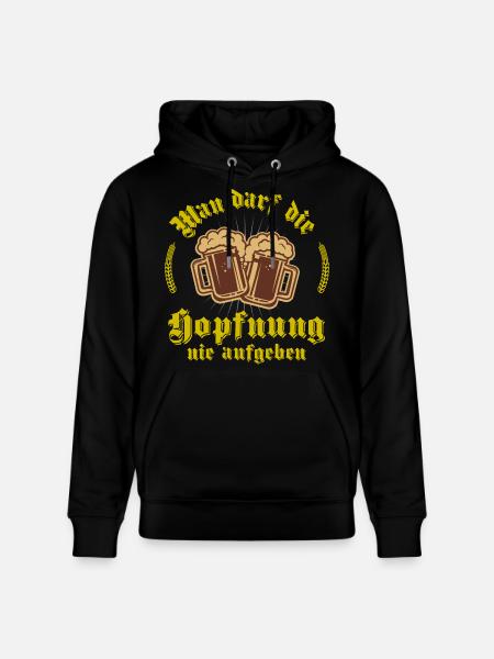 Unterhopft - Stanley/Stella Unisex Bio-Hoodie CRUISER  - Schwarz