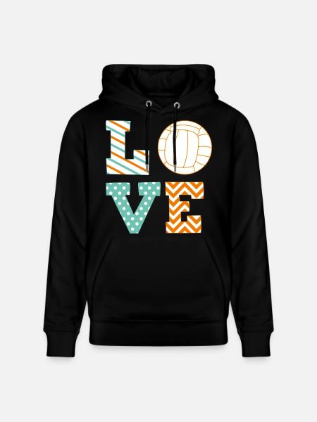 volleyball - Stanley/Stella CRUISER Unisex Organic Hoodie - black